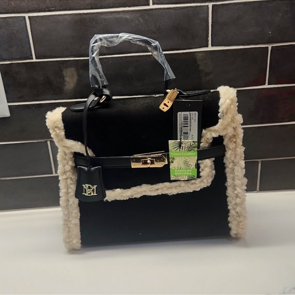Badgley Mischka Handbags - Badgley Mischka Fur Border Satchel Retail $159 NWT